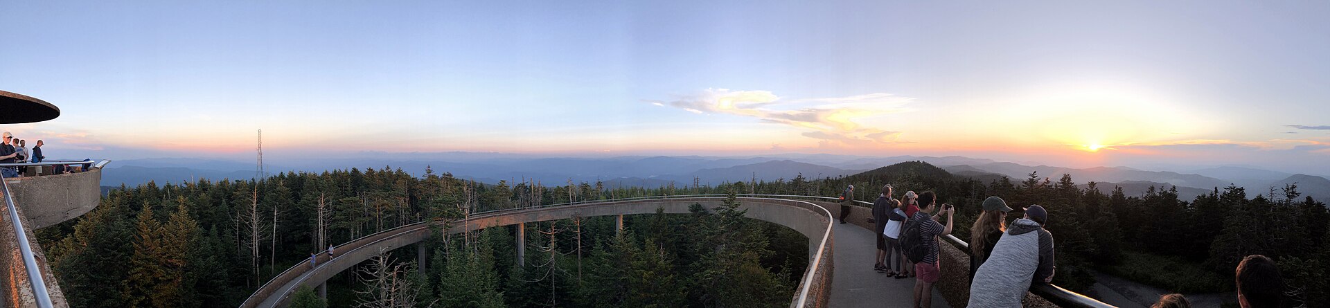 Sunset panorama from the Kuwohi observation tower ramp